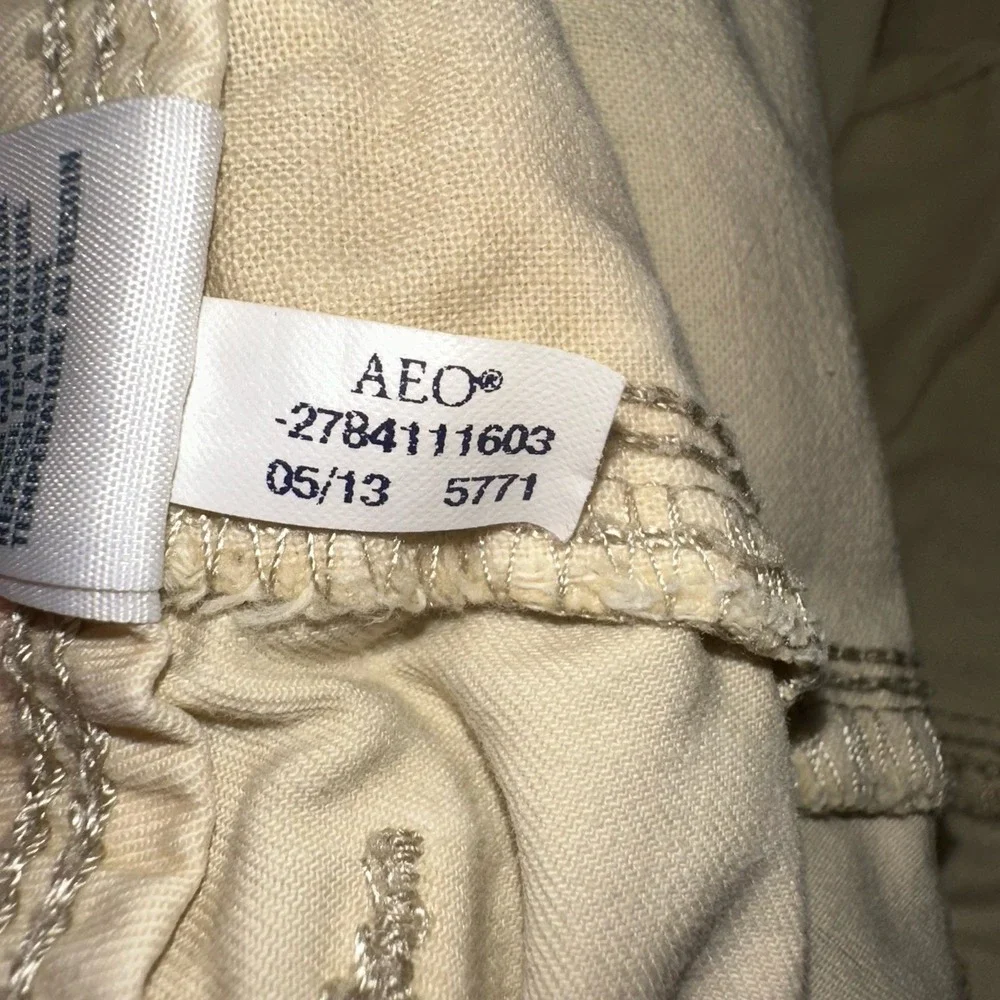 American Eagle Prep Khaki Flat Front Cotton Classic 9